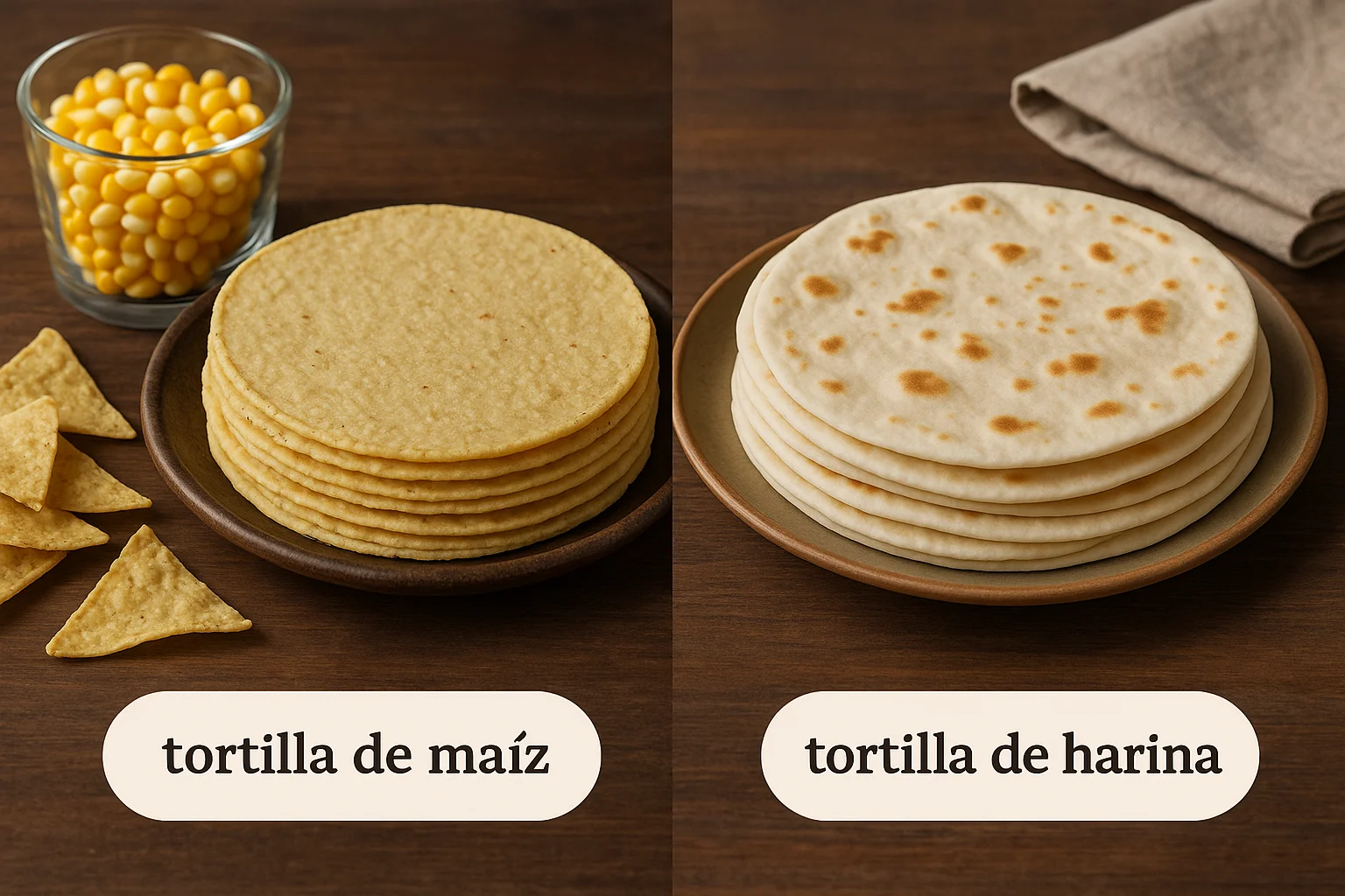 Tortilla de maiz vs. tortilla de harina: millal kumb sobib